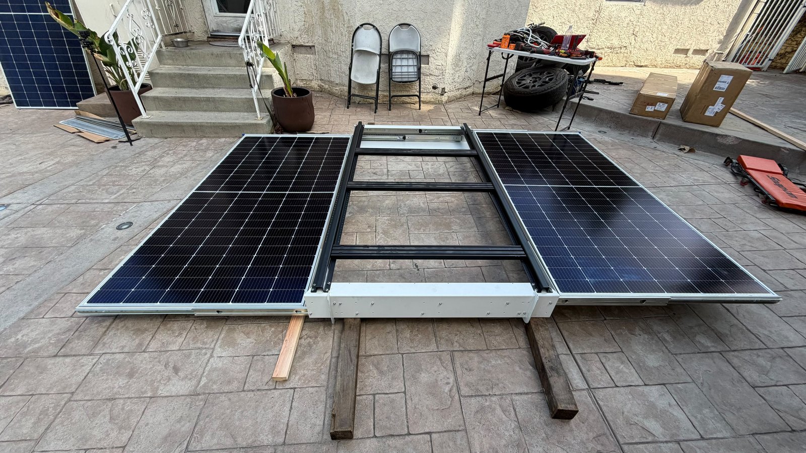 Watchdog solar on RV slide rack